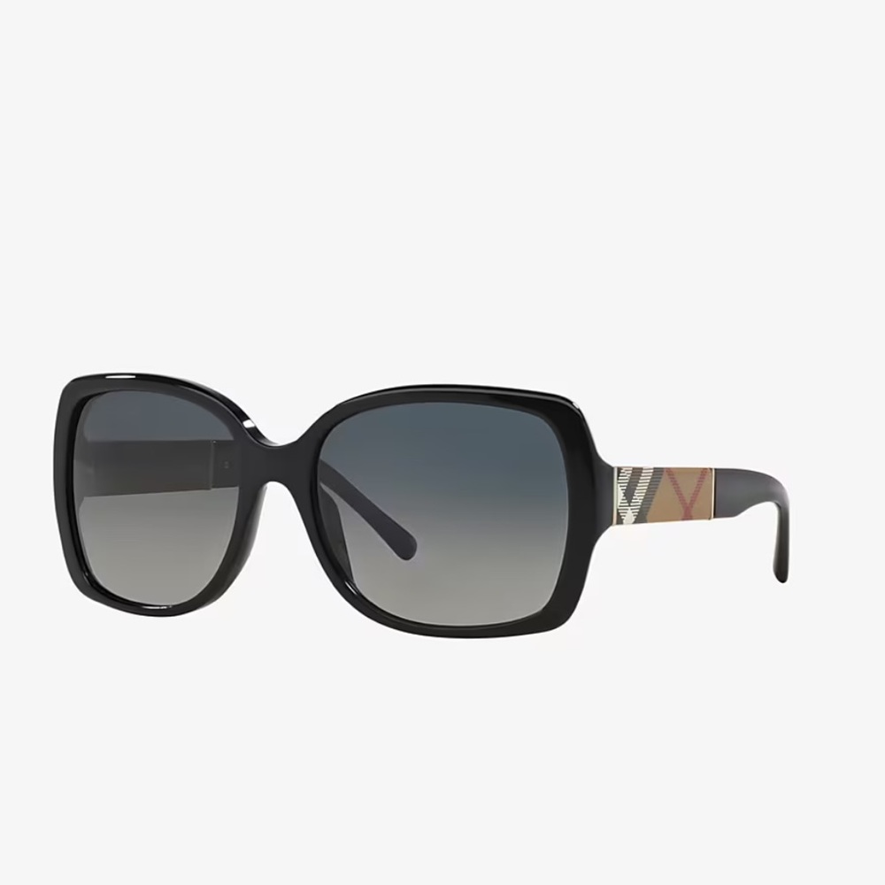 Burberry Polarized Classic Plaid Print Sunglasses